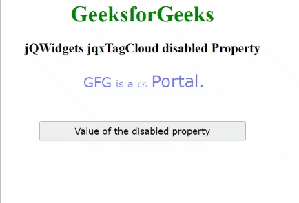 jQWidgets jqxTagCloud disabled属性