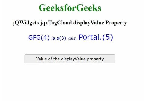 jQWidgets jqxTagCloud displayValue属性