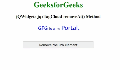 jQWidgets jqxTagCloud removeAt()方法 jQWidgets jqxTagCloud removeAt()方法