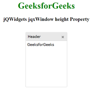 jQWidgets jqxWindow height属性