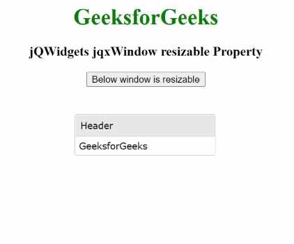 jQWidgets jqxWindow resizable属性