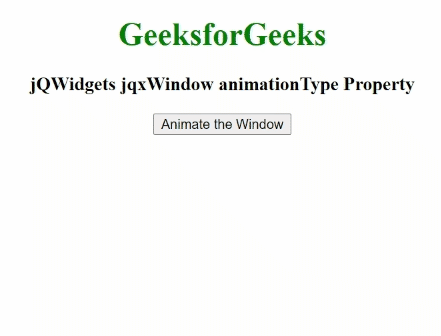 jQWidgets jqxWindow animationType属性
