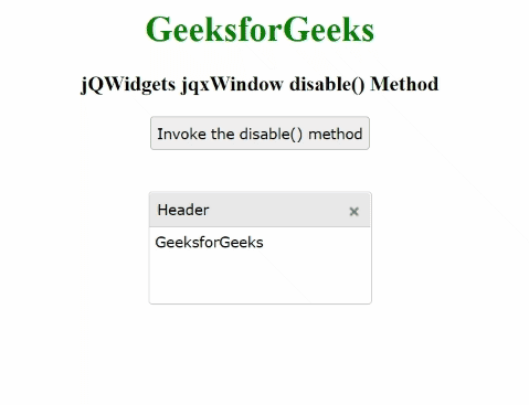 jQWidgets jqxWindow disable()方法
