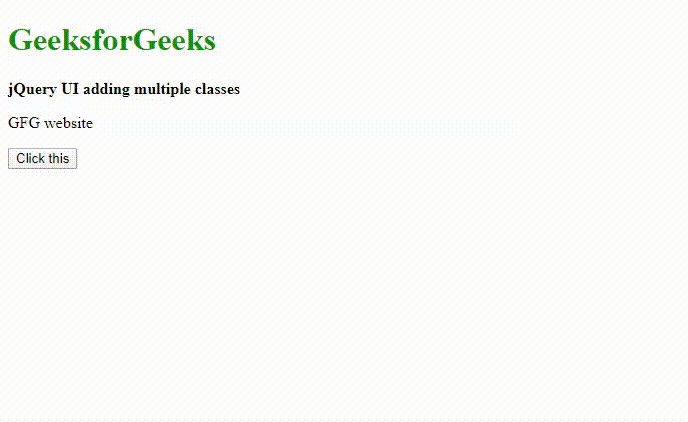 jQuery UI addClass()方法