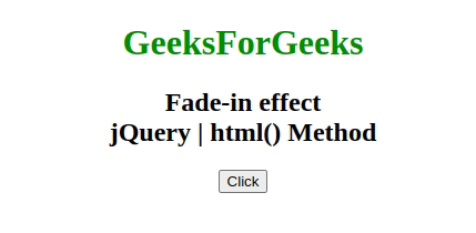 jQuery html()方法