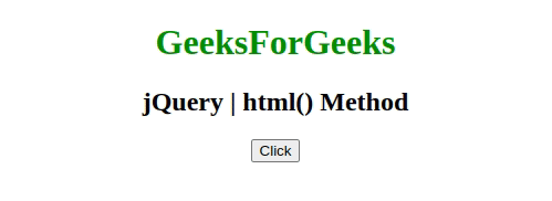 jQuery html()方法