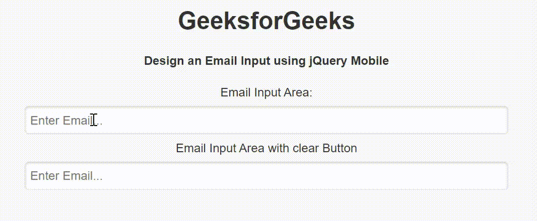 如何使用jQuery Mobile制作电子邮件输入？
