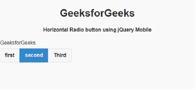 如何使用jQuery Mobile制作水平单选按钮控制组？