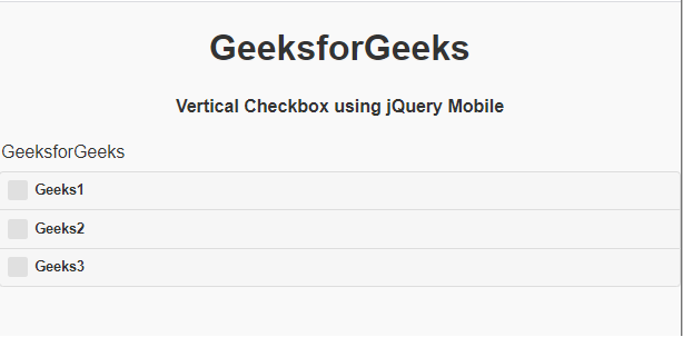 如何使用jQuery Mobile制作迷你垂直复选框控制组？