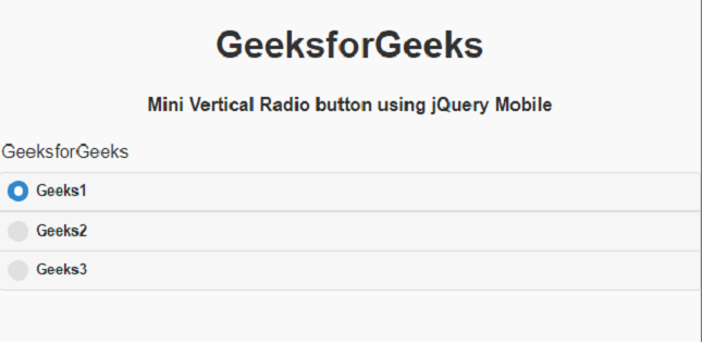如何使用jQuery Mobile制作迷你垂直单选按钮控制组？
