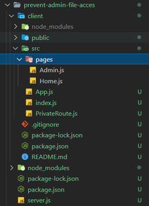 如何使用Node.js和React.js防止对管理页面的访问？