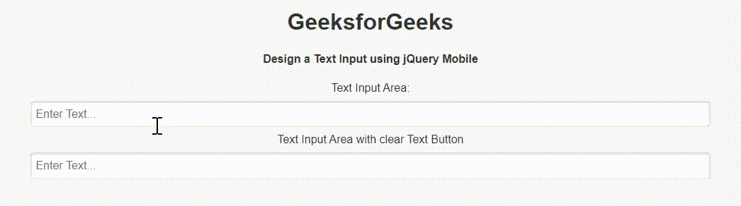 如何使用jQuery Mobile创建一个文本输入？