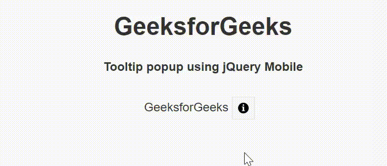 如何使用jQuery Mobile创建一个工具提示弹出窗口？