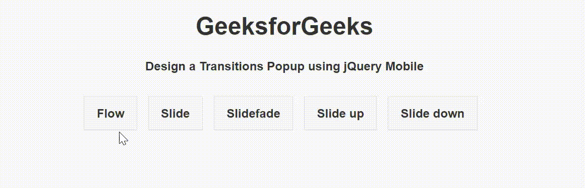 如何使用jQuery Mobile创建一个过渡性弹出窗口? 如何使用jQuery Mobile创建一个过渡性弹出窗口?