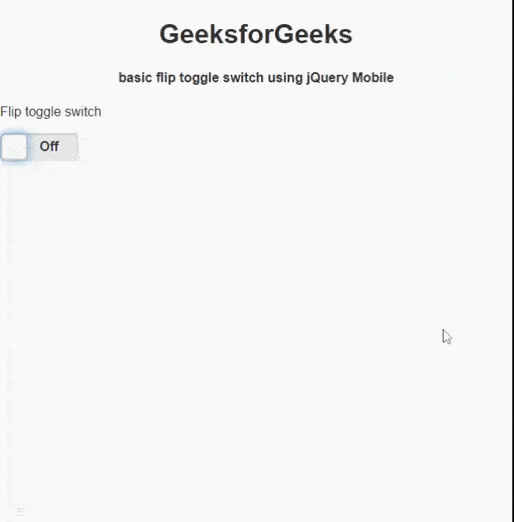 如何使用jQuery Mobile创建基本的翻转切换开关? 如何使用jQuery Mobile创建基本的翻转切换开关?