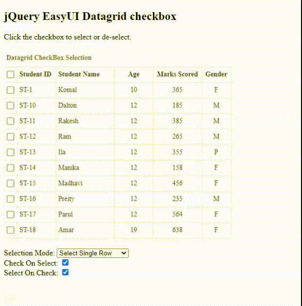 如何使用jQuery EasyUI设计网页上的复选框选择？