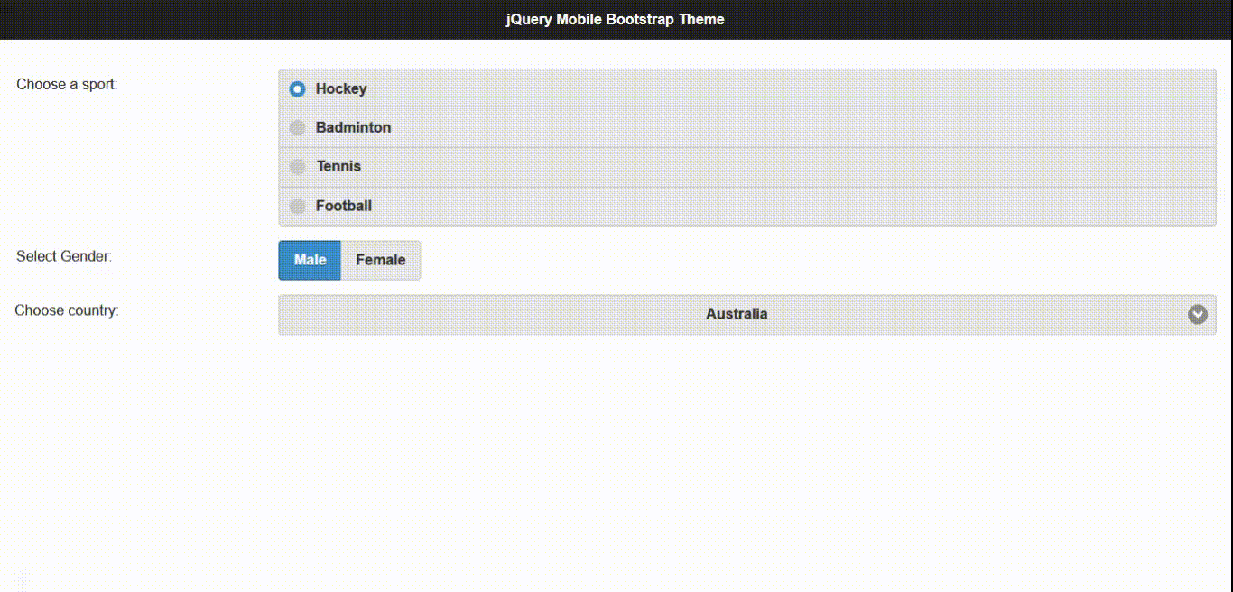 如何使用jQuery Mobile BootstrapTheme插件为手机设计表单控件？