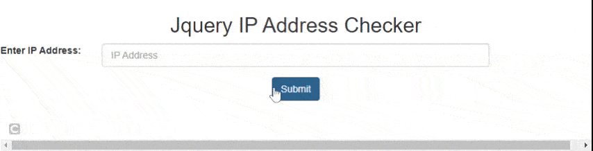 如何在jQuery中检查IP地址的验证？
