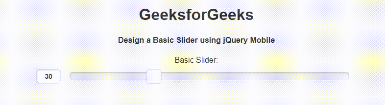 如何使用jQuery Mobile创建一个基本的滑块？