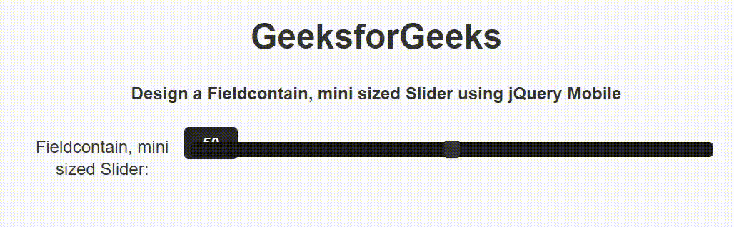 如何使用jQuery Mobile创建一个现场容器,迷你尺寸的滑块? 如何使用jQuery Mobile创建一个现场容器,迷你尺寸的滑块?
