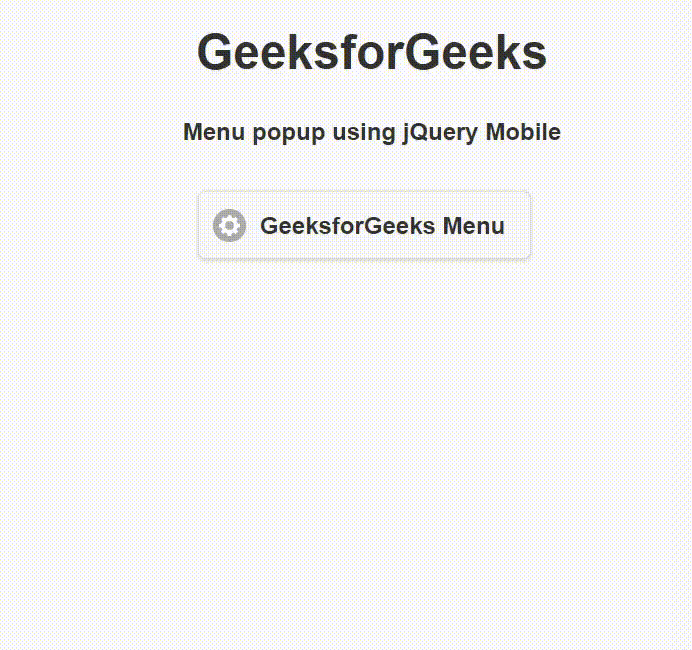 如何使用jQuery Mobile创建一个弹出式菜单？
