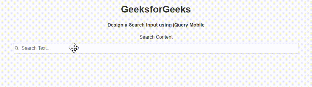 如何使用jQuery Mobile创建一个搜索输入？