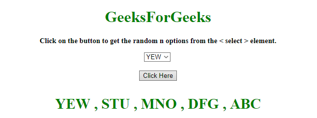 如何使用JQuery从select元素中获得N个选项 如何使用JQuery从select元素中获得N个选项