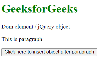 如何用jQuery在所有段落后插入一个jQuery对象？