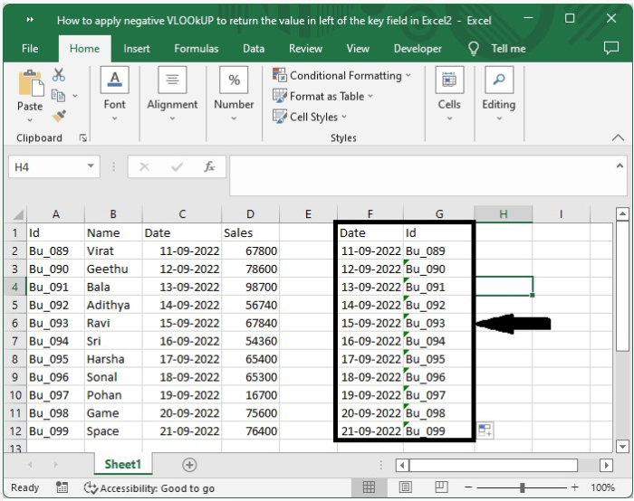 如何应用负数VLOOKUP来返回Excel中关键字段左边的值? 如何应用负数VLOOKUP来返回Excel中关键字段左边的值?