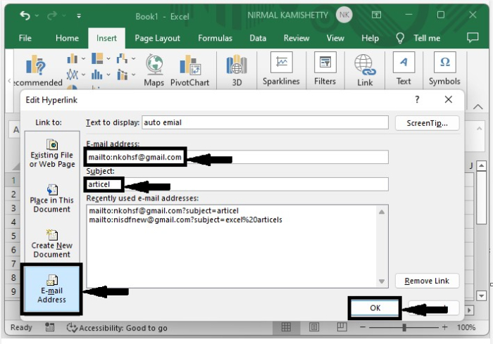 如何通过Excel中的Mailto功能自动发送带有抄送或密送字段的邮件？