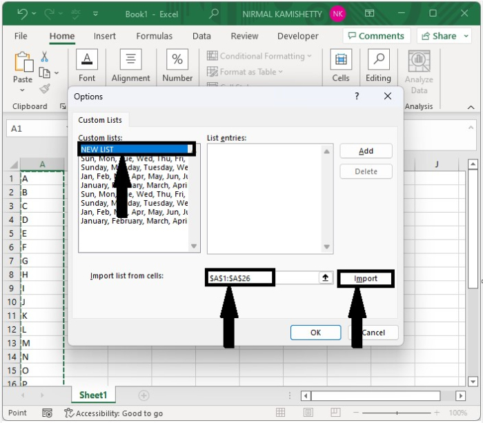 如何在Excel中自动填充阿尔法字符？