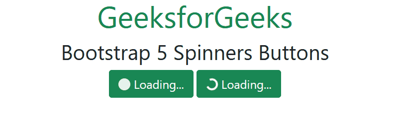 Bootstrap 5 Spinners Buttons
