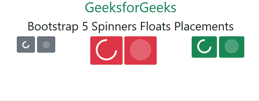 Bootstrap 5 Spinners Floats Placements