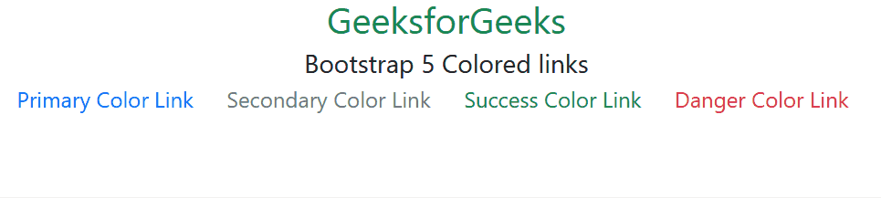 Bootstrap 5的彩色链接