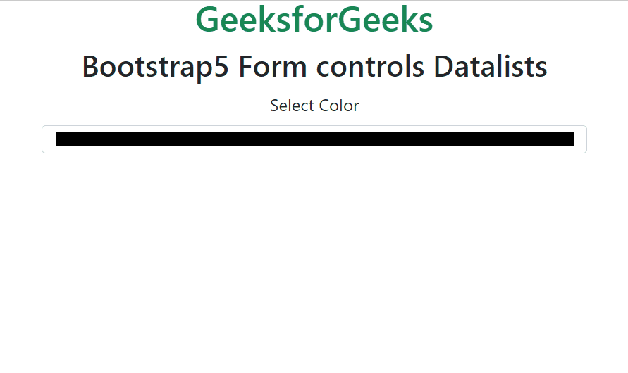 Bootstrap 5表格控件Datalists