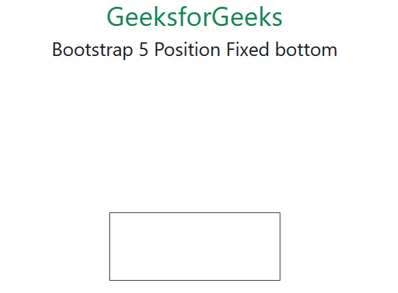 Bootstrap 5位置固定底部