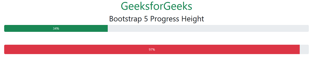 Bootstrap 5进度高度