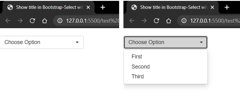 如何在Bootstrap-Select中显示标题而不使用空元素？