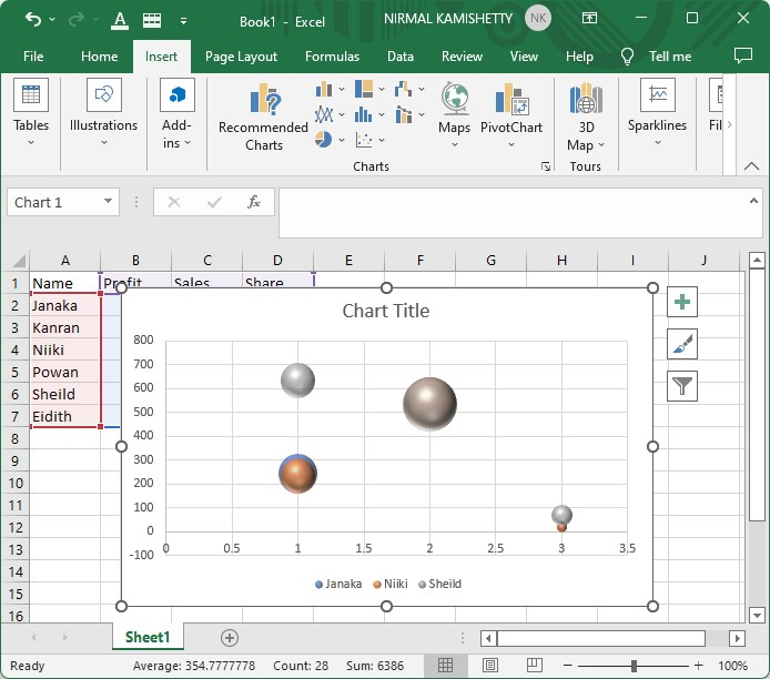 如何在Excel中调整气泡图的气泡大小？