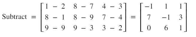 Swift程序 使用多维数组减去两个矩阵