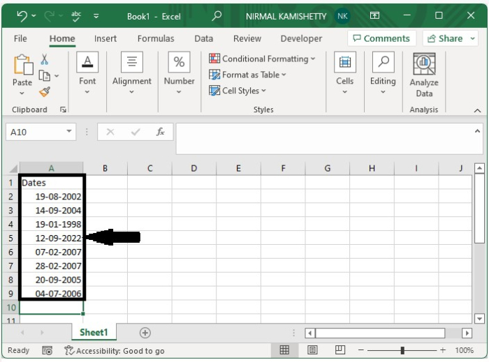 如何在Excel中输入或更改日期时自动排序？