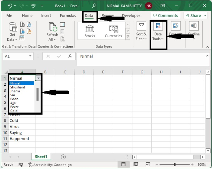 如何自动更新Excel中的下拉列表？