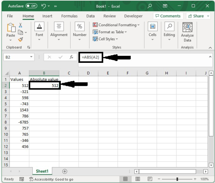 如何在Excel中对绝对值进行平均？