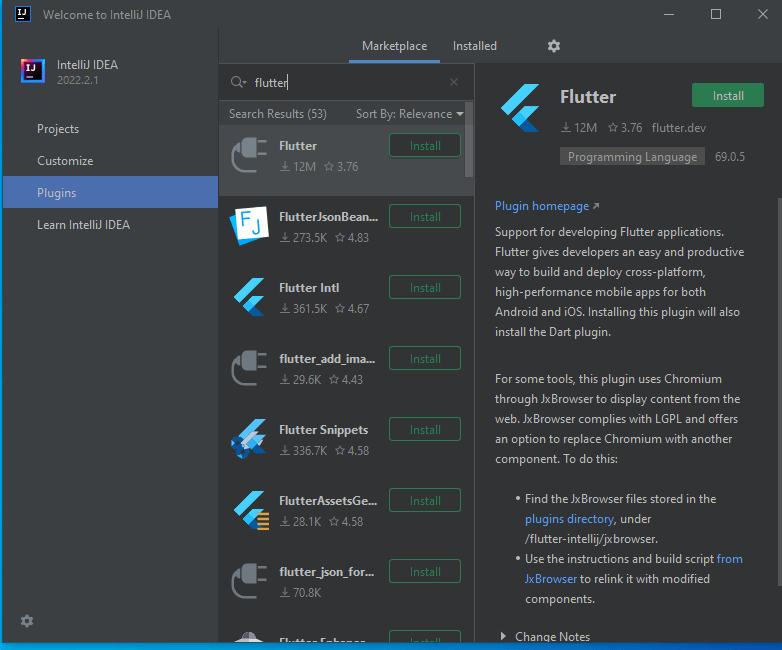 如何在IntelliJ IDEA中安装和设置Flutter