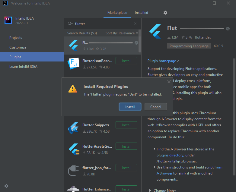 如何在IntelliJ IDEA中安装和设置Flutter