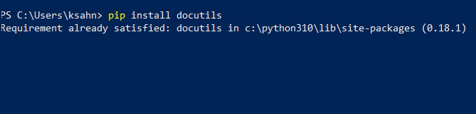 如何在Windows中安装Python docutils