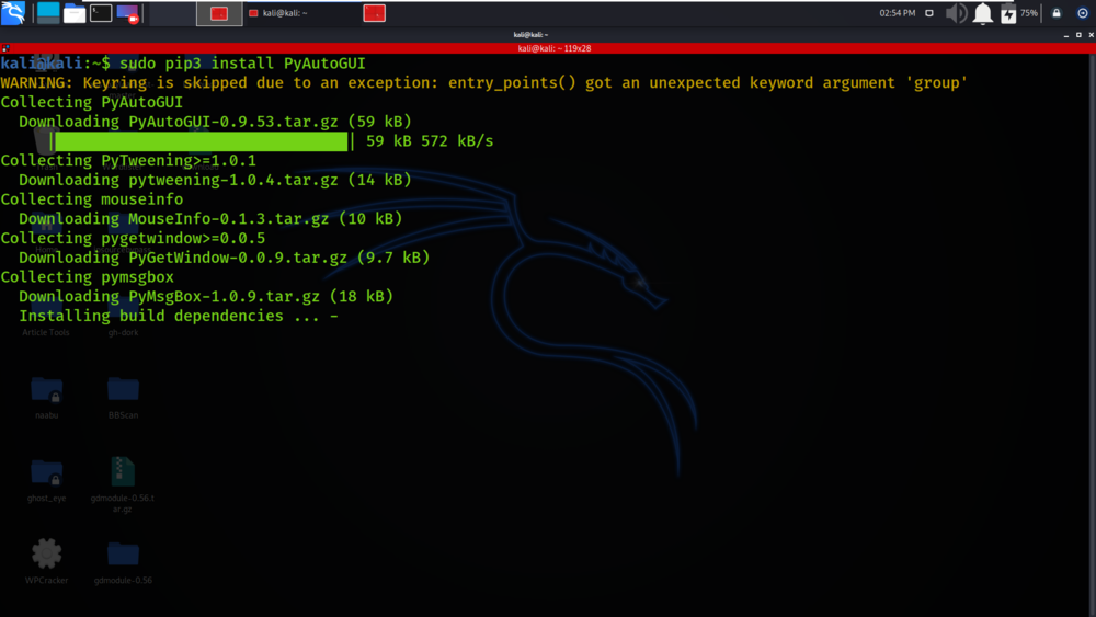 如何在Linux上安装Python-pyautogui软件包