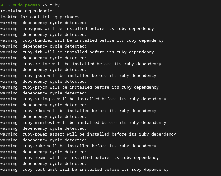 如何在Manjaro Linux上安装Ruby编程语言