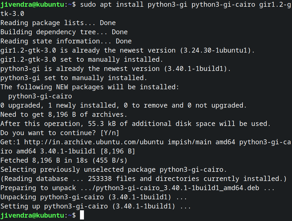 如何在Linux上用Python安装PyGTK