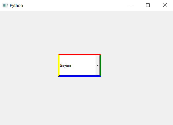 PyQt5组合框--不可编辑时的不同边框颜色